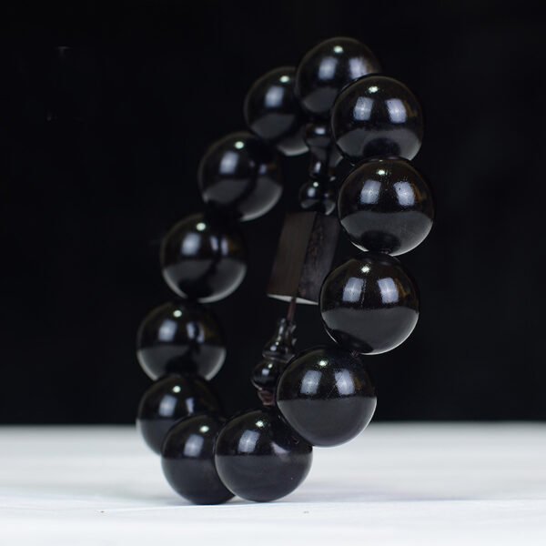 Black sandalwood gourd accessories, boutique bracelets, old materials, submerged ebony bracelets, Buddha beads - Image 2