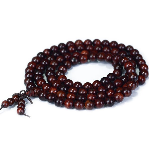 Lao Red Acid Twig Style Couple Bracelet with 108 Prayer Beads