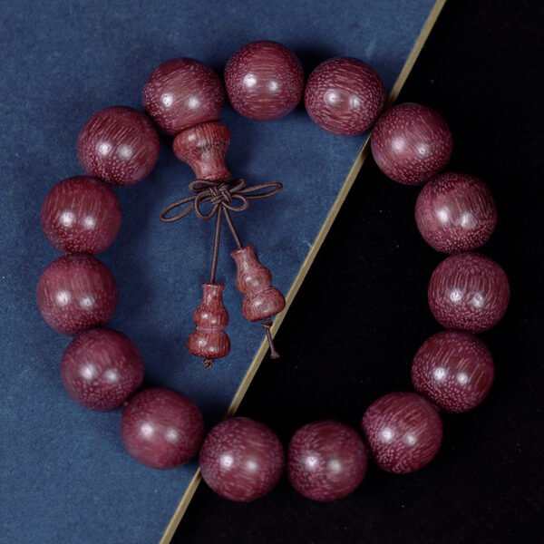 Perilla wood, natural wood, violet bracelet, rosewood Buddha bead bracelet - Image 3