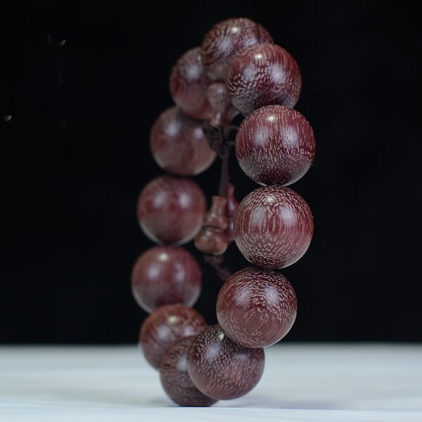 Perilla wood, natural wood, violet bracelet, rosewood Buddha bead bracelet - Image 2