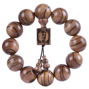 Vietnamese agarwood bracelet with tiger skin pattern, men's and women's boutique small hole square decoration bracelet