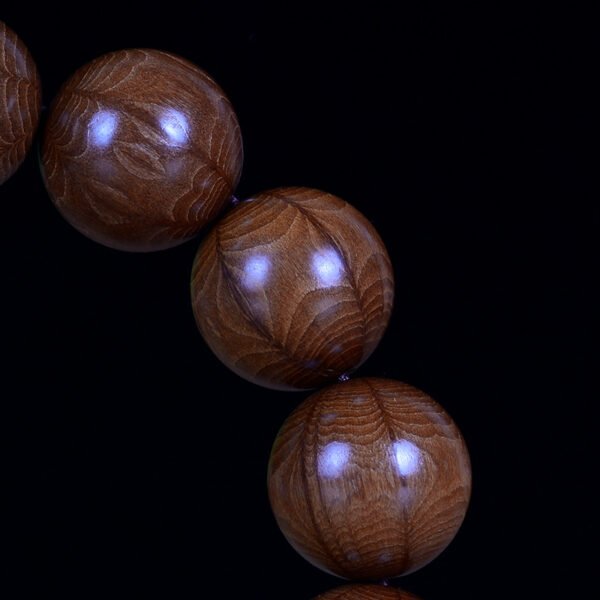 High end vintage six piece wooden Buddha bead bracelet - Image 3