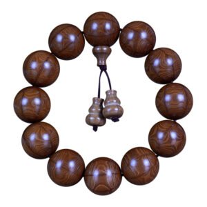 High end vintage six piece wooden Buddha bead bracelet