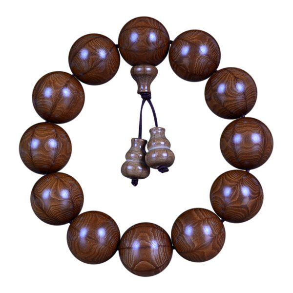 High end vintage six piece wooden Buddha bead bracelet