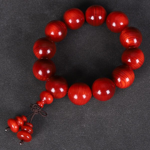 108 amber Buddhist beads bracelet | Buddhist practice rosary bracelet, yoga meditation accessories, natural wooden bracelet for men and women - Image 3