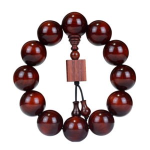 Rhinoceros horn rosewood Buddha bead bracelet hand polished high-density submerged rosewood
