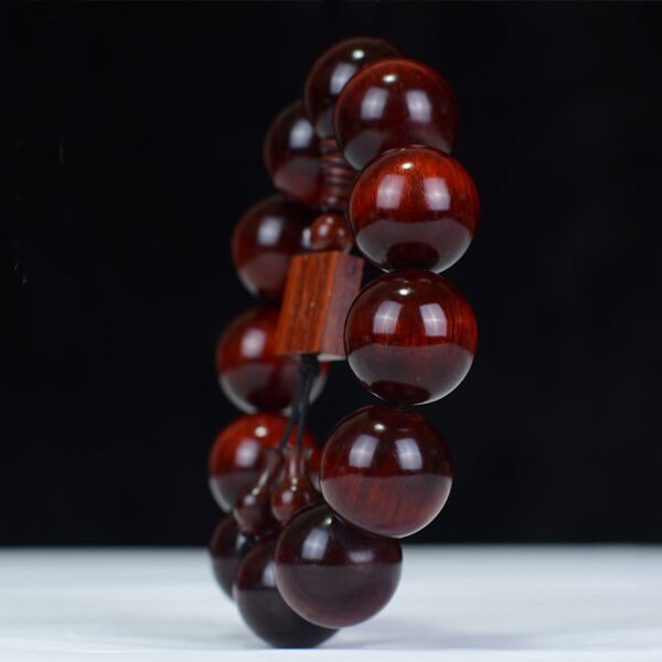 Rhinoceros horn rosewood Buddha bead bracelet hand polished high-density submerged rosewood - Image 3
