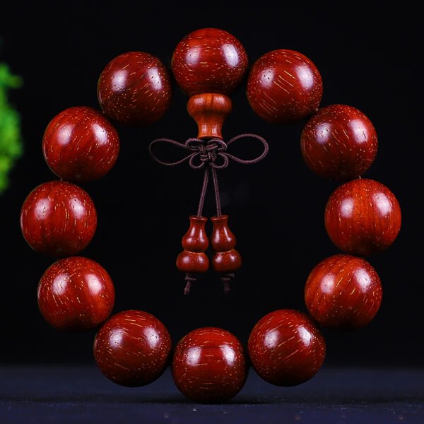 High end Cat Eye Purple Sandalwood Red Flower Pear Wood Accessories Hand String Buddha Beads - Image 2