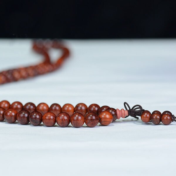 Brazilian Red Pear Wood Handmade Polishing 108 Buddhist Beads Boutique Bracelet - Image 2