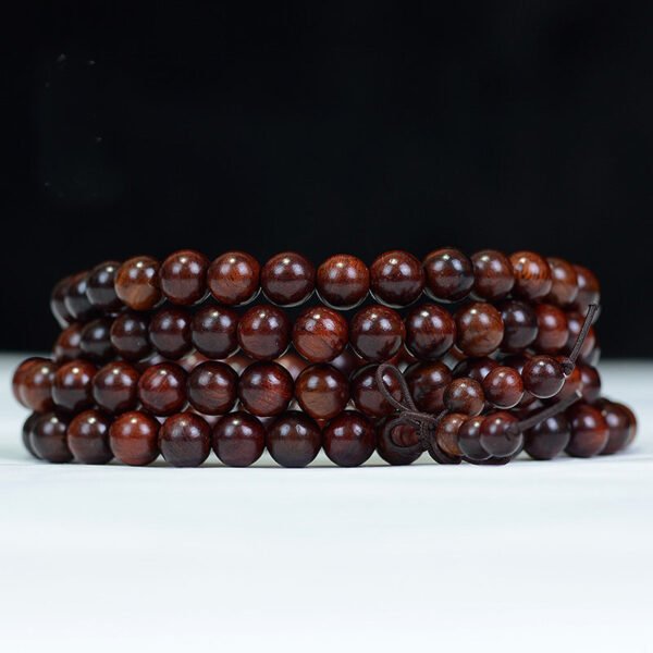 Lao Red Acid Twig Style Couple Bracelet with 108 Prayer Beads - Image 3