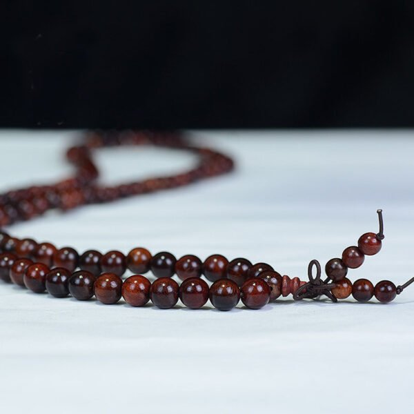 Lao Red Acid Twig Style Couple Bracelet with 108 Prayer Beads - Image 2