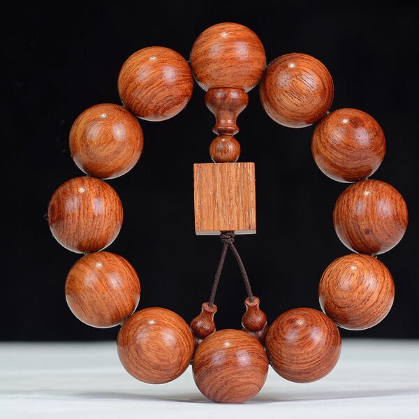High end Myanmar yellow pear Buddha bead bracelet with ethnic style for men and women - Image 3
