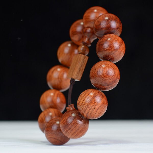 High end Myanmar yellow pear Buddha bead bracelet with ethnic style for men and women - Image 2