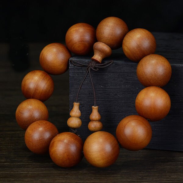 Barbie Old Mountain Sandalwood Black Meat Sinking Water Old Ingredients Ethnic Wind Wooden Hand String Buddha Beads - Image 4