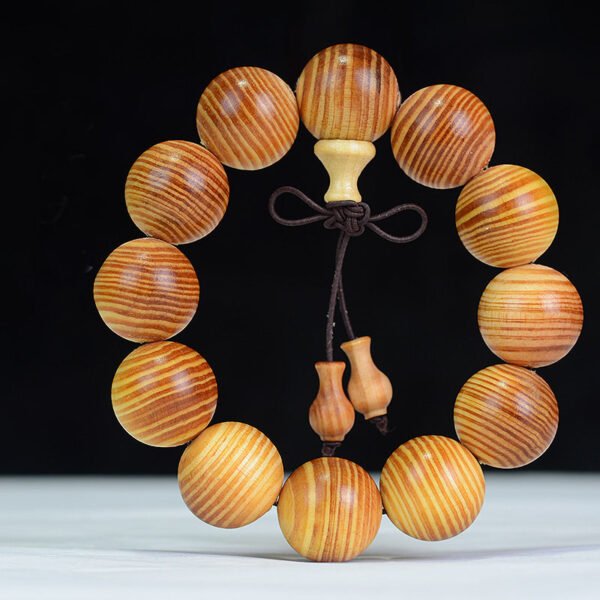 Blood Dragon Wood Buddha Beads Bracelet - Buddhist Rosary Necklace, Consecration Zen Gift, Birthday/Holiday/Meditation Practice for Men and Women - Image 2