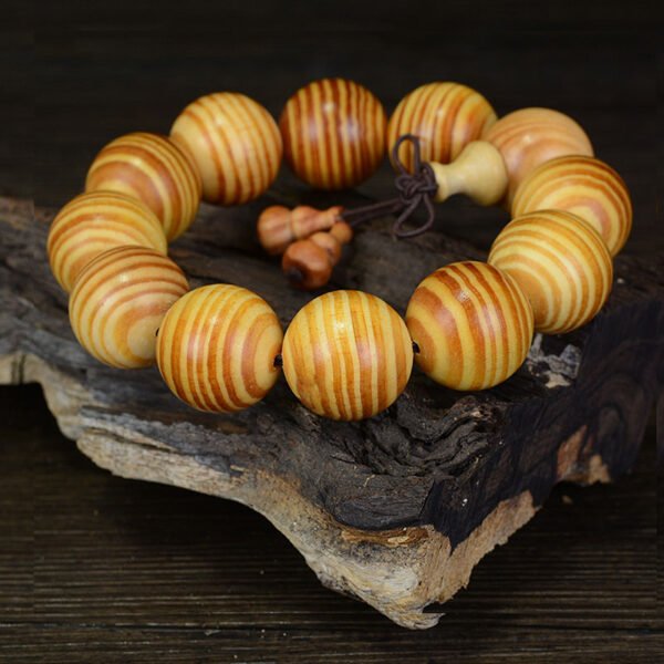 Blood Dragon Wood Buddha Beads Bracelet - Buddhist Rosary Necklace, Consecration Zen Gift, Birthday/Holiday/Meditation Practice for Men and Women - Image 4
