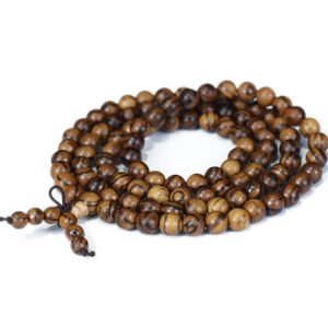 Vietnamese natural agarwood bracelet 108 beads | Phu Son red clay sinking grade Buddhist beads, sweet frankincense meditation accessories