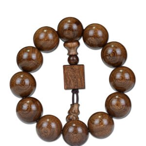 Submerged old material gold wire sandalwood bracelet, exquisite Buddhist bead bracelet symbolizing auspiciousness, wealth and prosperity
