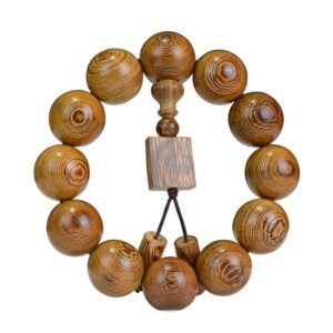 Wenge 108 beads bracelet - natural fragrant wood Buddhist prayer beads, stress relief meditation bracelet, protective gift for men and women