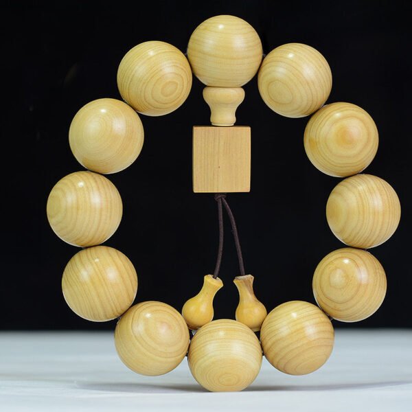 Natural boxwood Buddhist beads bracelet 108 beads - Buddhist prayer beads necklace handmade wooden bracelet meditation amulet for men and women - Image 3