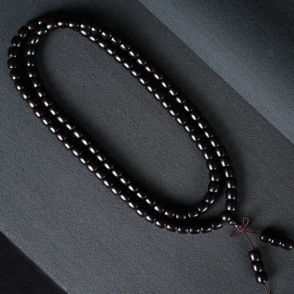 Natural ebony 108 beads Buddhist bracelet | Energy purification prayer beads, meditation accessories, wooden bracelets for men and women - Image 2