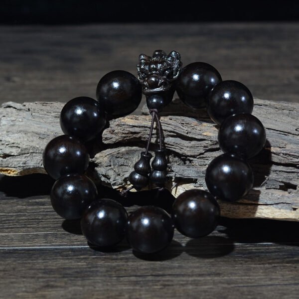 Black sandalwood gourd accessories, boutique bracelets, old materials, submerged ebony bracelets, Buddha beads - Image 4